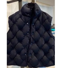 Elegant Black Button Duck Down Winter down vest