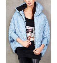 Casual Blue Hooded fashion Duck Down Puffer Jacket Winter