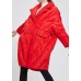 Classy Red Peter Pan Collar Button Duck Down Jacket Winter