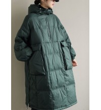 Green Pockets Fine Cotton Filled Zip Up Winter coats