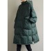 Green Pockets Fine Cotton Filled Zip Up Winter coats