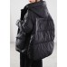 Boho Black Zip Up drawstring Duck Down Winter Coats