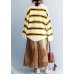 winter yellow knit tops trendy plus size o neck box top