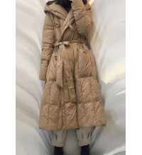 New Khaki Pockets Button Loose Winter Duck Down Jacket