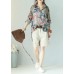 Elegant POLO collar cotton Long Shirts design floral blouse summer